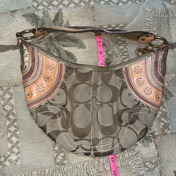 Rare🔥 Vintage coach crescent bag hobo bag half moon bag y2k bag - Picture 3 of 10